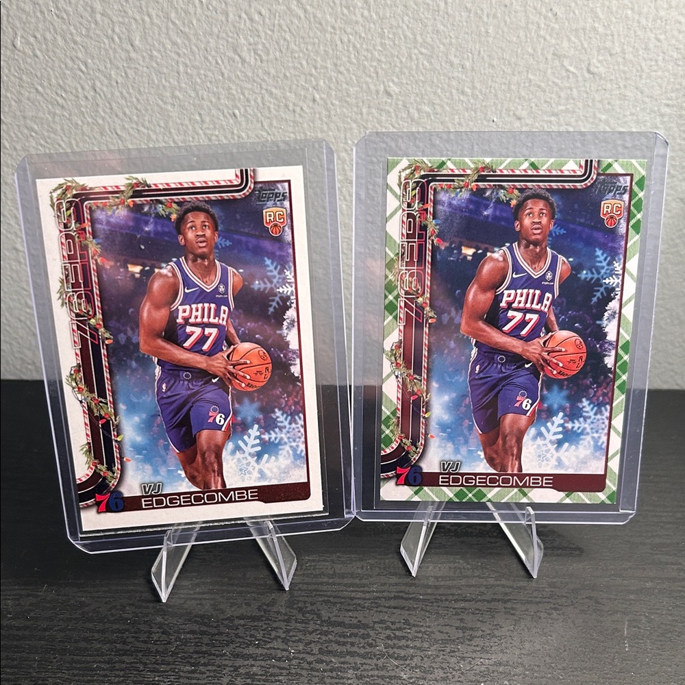 VJ Edgecomb Rookie card Holiday Set. Philadelphia 76ers